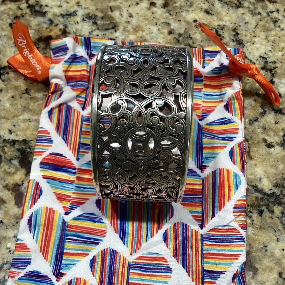 Brighton Silver wide cuff bracelet